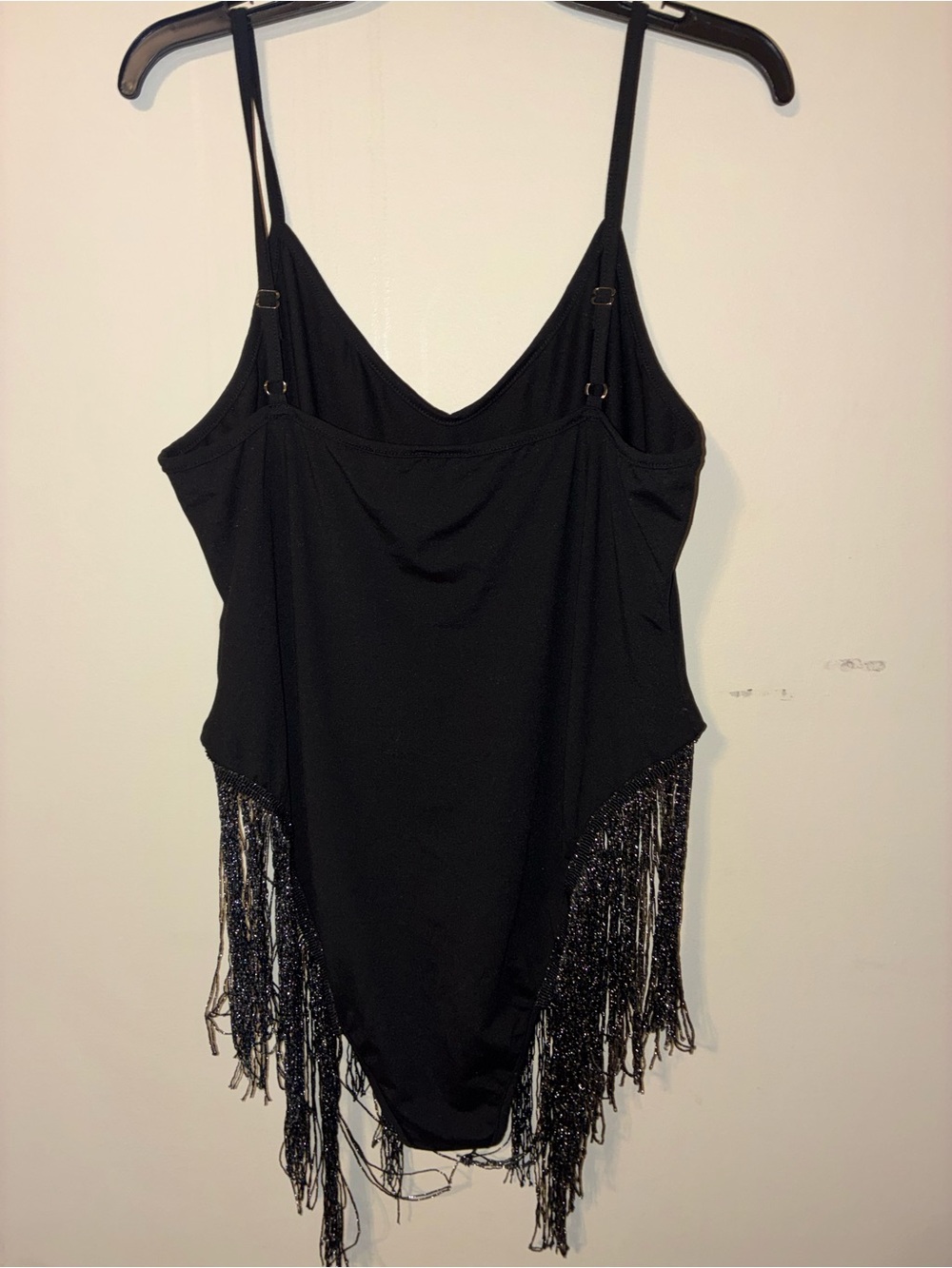 Black Fringe One-Piece Bodysuit - Women Intimates & Sleepwear